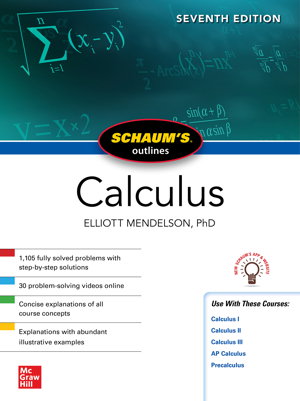Cover art for Schaum's Outline of Calculus, Seventh Edition
