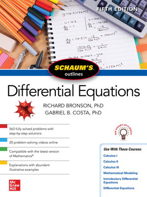 Cover art for Schaum's Outline of Differential Equations, Fifth Edition