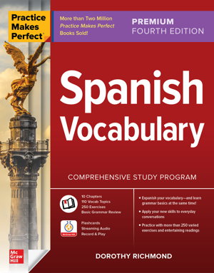 Cover art for Practice Makes Perfect: Spanish Vocabulary, Premium Fourth Edition