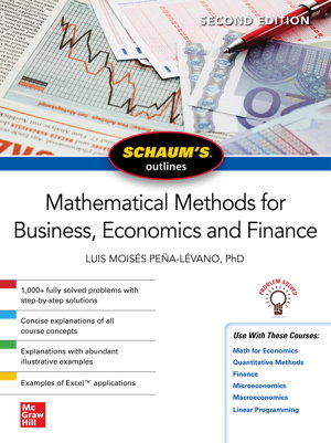 Cover art for Schaum's Outline of Mathematical Methods for Business, Economics and Finance, Second Edition