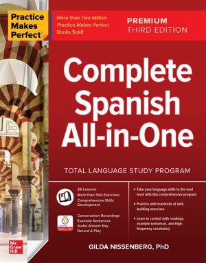 Cover art for Practice Makes Perfect: Complete Spanish All-in-One, Premium Third Edition