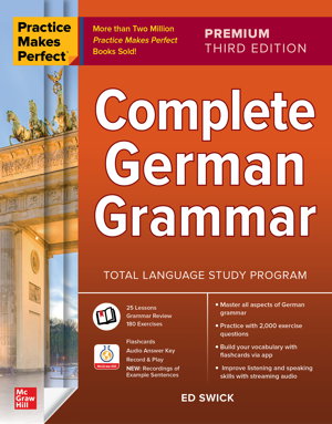 Cover art for Practice Makes Perfect: Complete German Grammar, Premium Third Edition