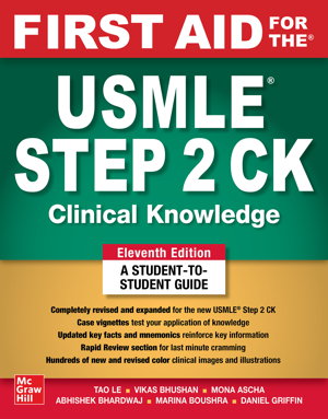 Cover art for First Aid for the USMLE Step 2 CK, Eleventh Edition