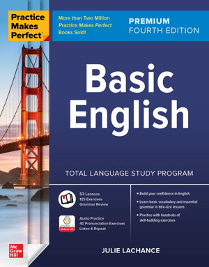 Cover art for Practice Makes Perfect: Basic English, Premium Fourth Edition