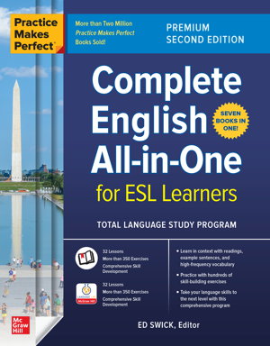 Cover art for Practice Makes Perfect: Complete English All-in-One for ESL Learners, Premium Second Edition