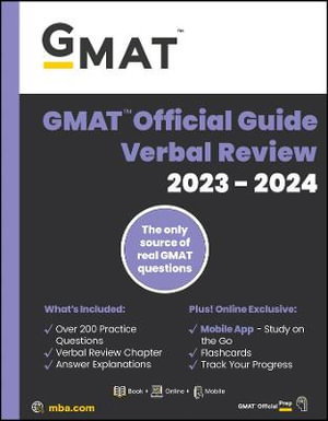 Cover art for GMAT Official Guide Verbal Review 2023-2024, Focus Edition
