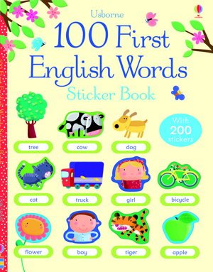 Cover art for 100 First Words in English Sticker Book