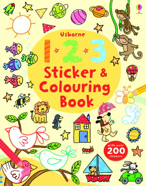 Cover art for 123 Sticker and Colouring Book