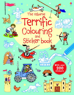 Cover art for The Usborne Terrific Colouring and Sticker Book