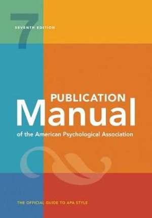 Cover art for Publication Manual (OFFICIAL) 7th Edition of the American Psychological Association