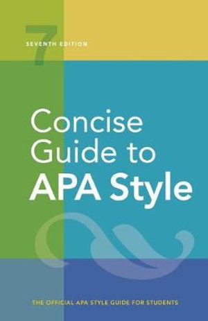Cover art for Concise Guide to APA Style