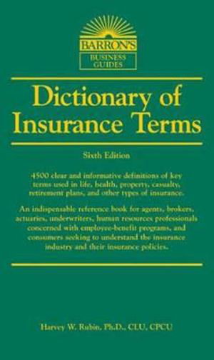 Cover art for Dictionary of Insurance Terms