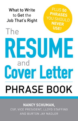 Cover art for The Resume and Cover Letter Phrase Book