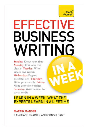 Cover art for Teach Yourself Effective Business Writing in a Week