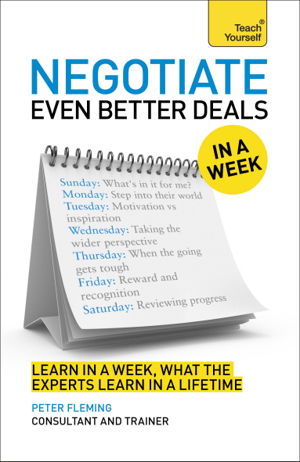 Cover art for Negotiate Even Better Deals in a Week: Teach Yourself