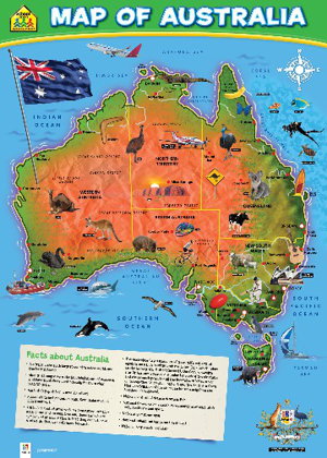 Cover art for School Zone Wall Chart Map of Australia