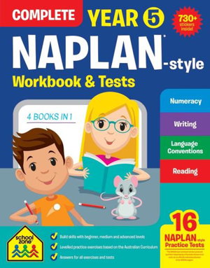 Cover art for NAPLAN*-style Complete Year 5 Workbook and Tests (new cover)