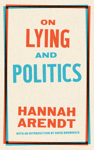 Cover art for On Lying and Politics
