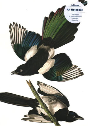 Cover art for Magpies, James Audubon A4 Notebook