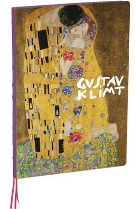 Cover art for The Kiss, Gustav Klimt A4 Notebook