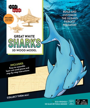 Cover art for Incredibuilds Great White Sharks 3D Wood Model
