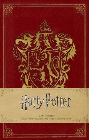 Cover art for Harry Potter Gryffindor Hardcover Ruled Pocket Journal