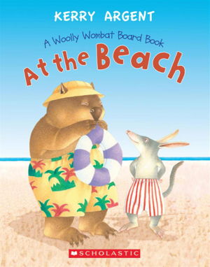 Cover art for One Woolly Wombat At the Beach Board Book