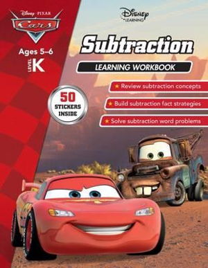 Cover art for Disney Cars: Subtraction Learning Workbook Level K