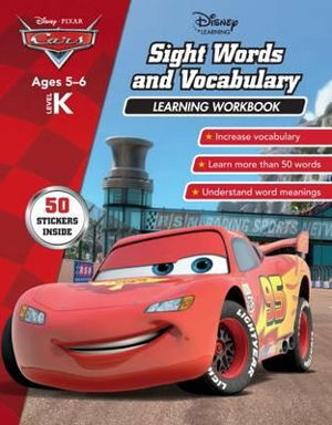 Cover art for Disney Cars: Sight Words & Vocabulary Learning Workbook Level K