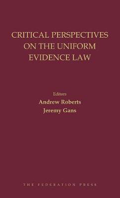 Cover art for Critical Perspectives on the Uniform Evidence Law