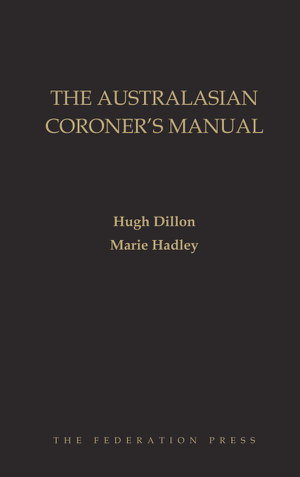 Cover art for The Australasian Coroner's Manual