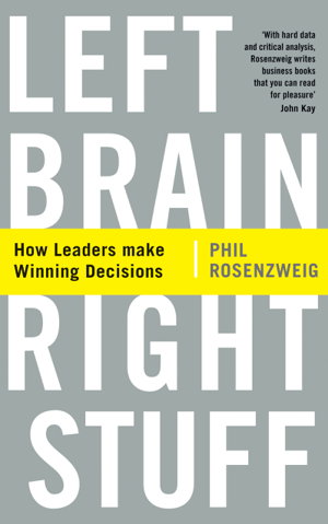 Cover art for Left Brain Right Stuff How Leaders Make Winning Decisions