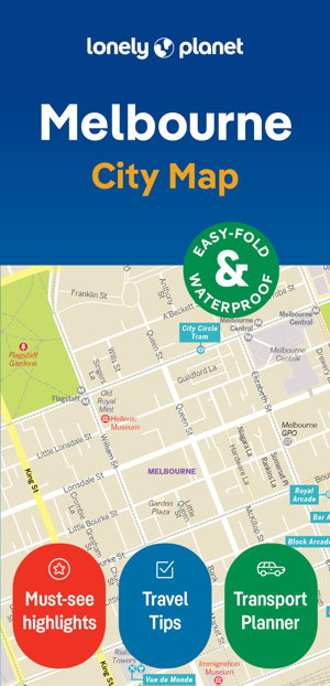 Cover art for Lonely Planet Melbourne City Map