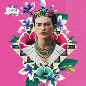 Cover art for Adult Jigsaw Puzzle Frida Kahlo Pink