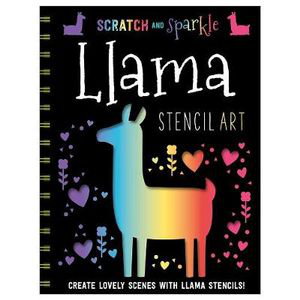 Cover art for Scratch and Sparkle Llama Stencil Art