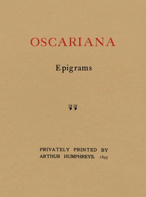 Cover art for Oscariana
