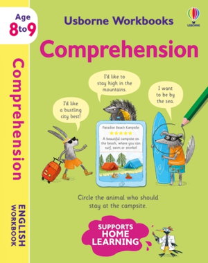 Cover art for Usborne Workbooks Comprehension 8-9