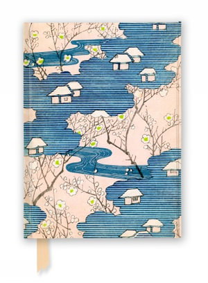 Cover art for Japanese Woodblock: Cottages with Rivers & Cherry Blossoms (Foiled Journal)