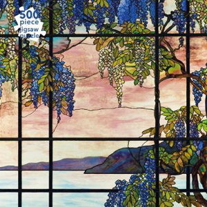 Cover art for Adult Jigsaw Puzzle Tiffany Studios: View of Oyster Bay (500 pieces)
