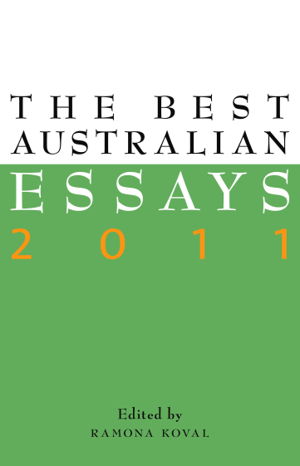 Cover art for The Best Australian Essays 2011