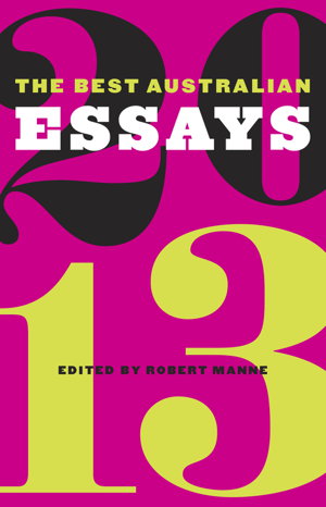 Cover art for Best Australian Essays 2013