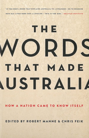 Cover art for Words That Made Australia