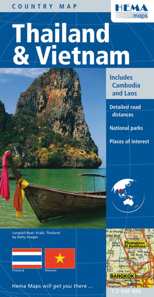 Cover art for Thailand and Vietnam Deluxe Country Map