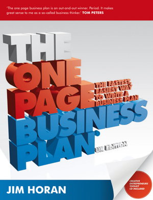 Cover art for The One Page Business Plan UK Edition - The Fastest, Easiest Way to Write a Business Plan