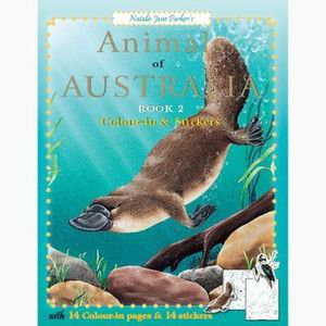 Cover art for Australian Animals Colour-in and Sticker Book 2