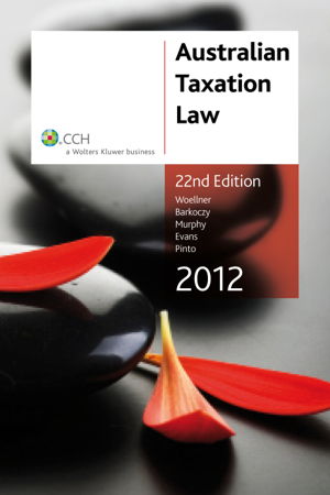 Cover art for Australian Taxation Law 2012