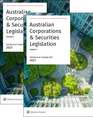 Cover art for Australian Corporations & Securities Legislation 2023 3 Volume Print Set