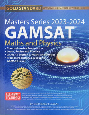 Cover art for 2023-2024 Masters Series GAMSAT Maths and Physics Preparation by Gold