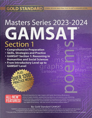 Cover art for 2023-2024 Masters Series GAMSAT Section 1 Preparation by Gold Standard
