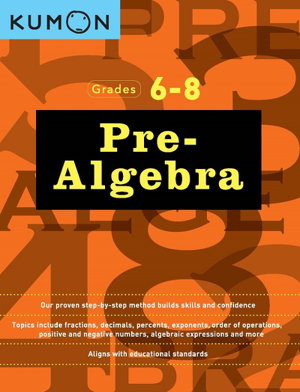 Cover art for Pre-Algebra Workbook Grades 6-8